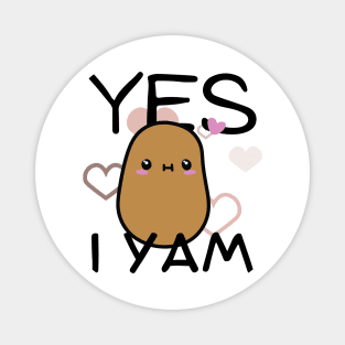 Yes I Yam Kawaii Potato Magnet